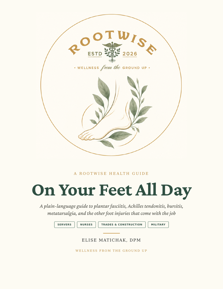 Cover of On Your Feet All Day, a Rootwise Health Guide